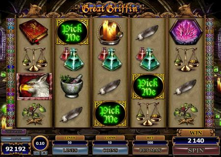 Great Griffin Pick me bonus screen