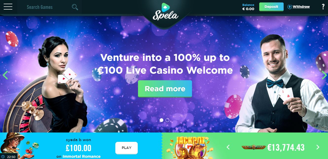 Live Casino welcome bonus