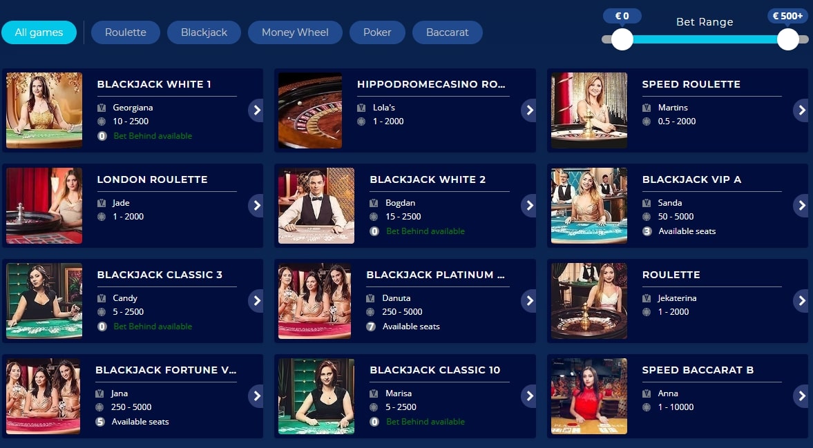 Live Casino Lobby