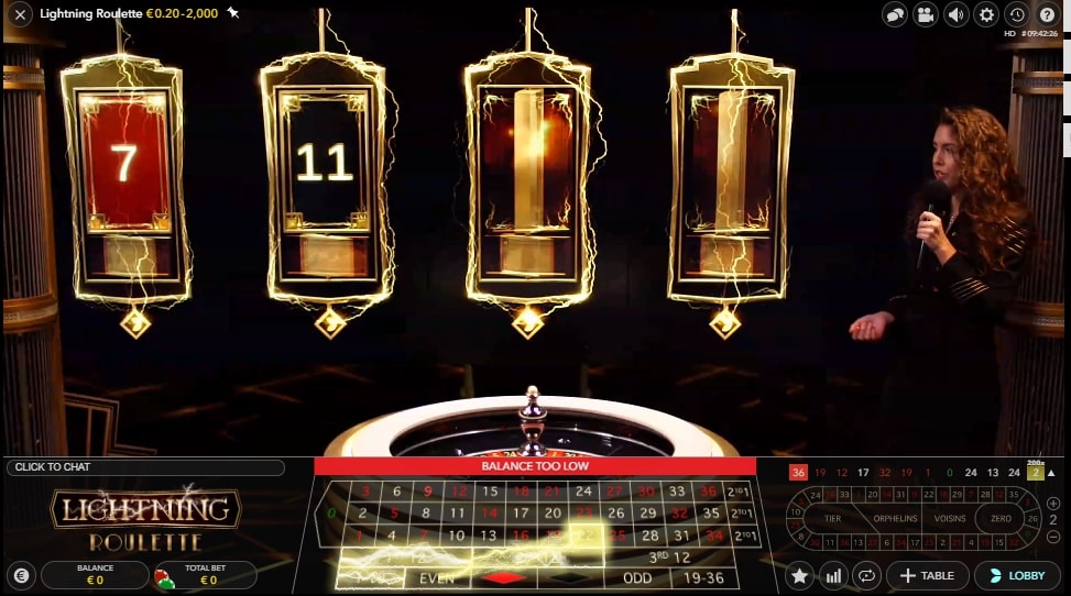 Lightning Roulette at Casino Joy