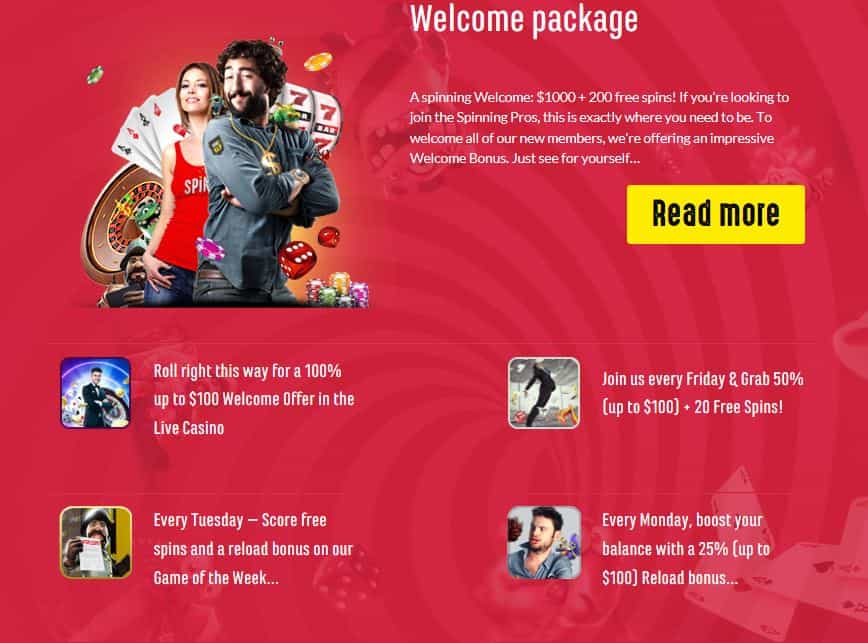 SpinIt Casino promotions