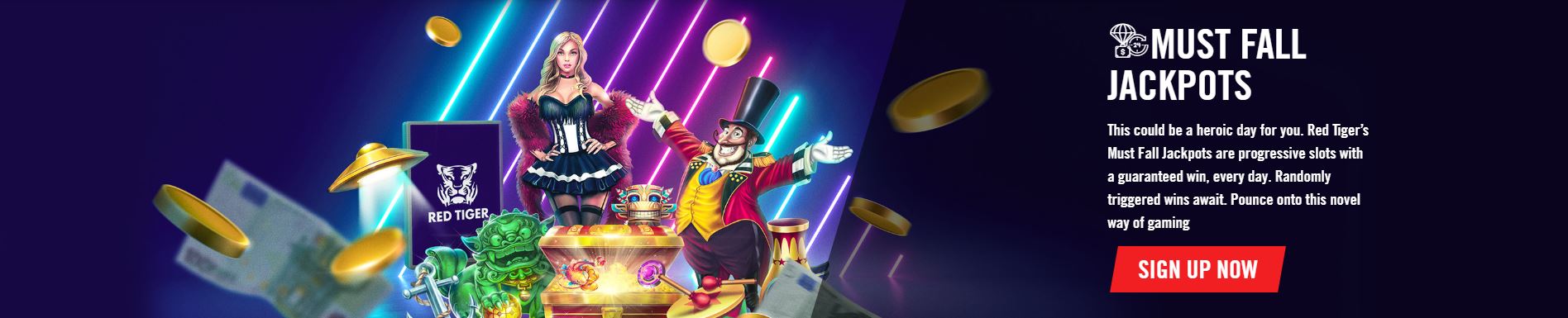 Must Fall Jackpots at Vegas Hero