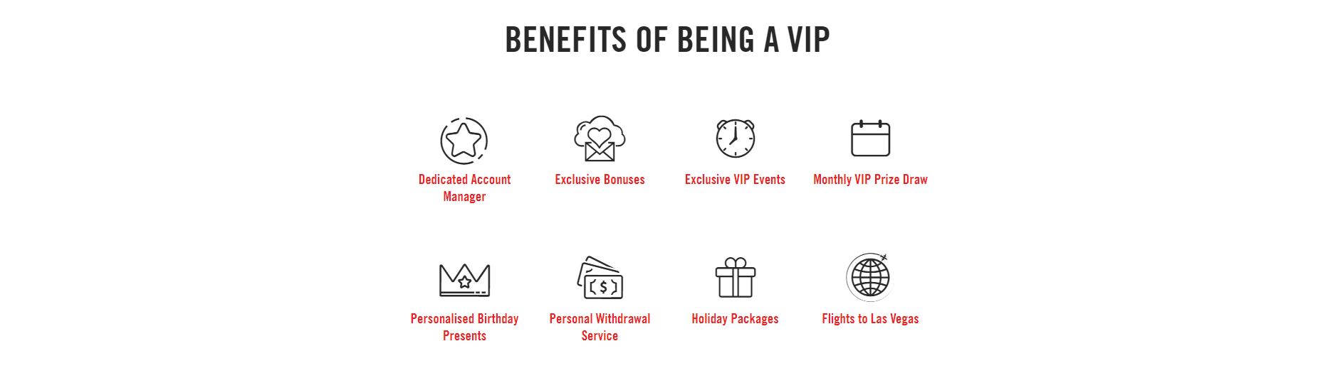 VIP Benefits at Vegas Hero