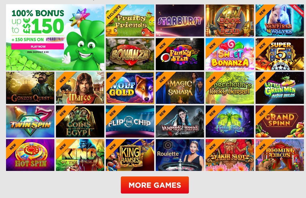 Slots Lobby at Casinoluck