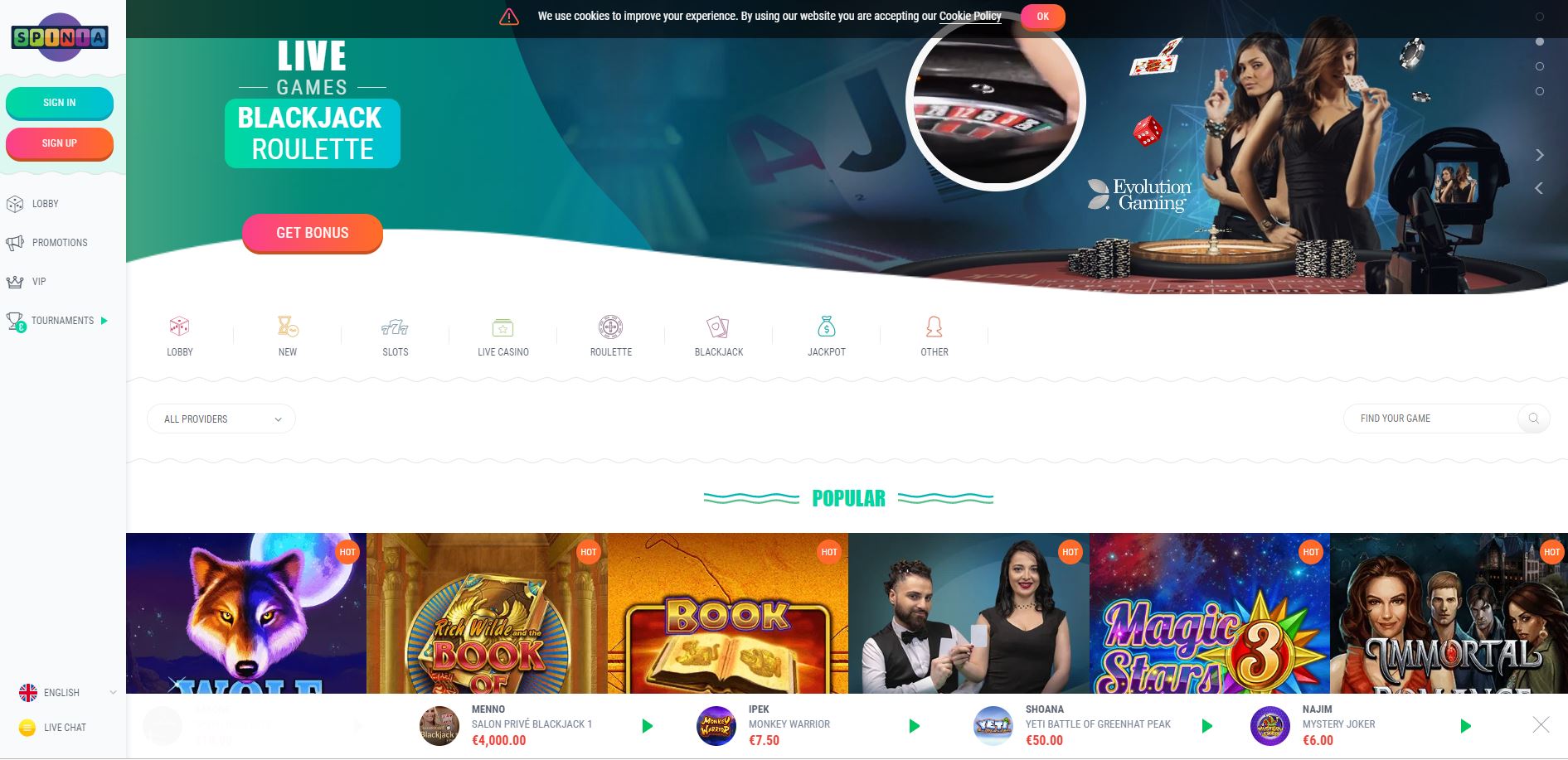 Landing page