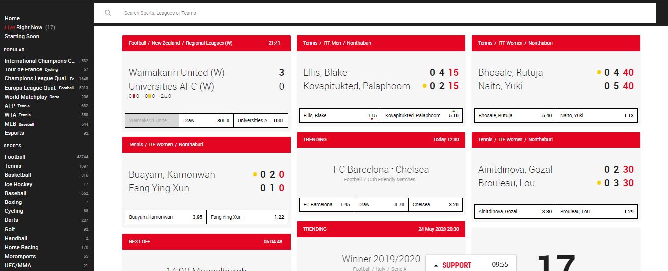 Sportsbetting at Redbet