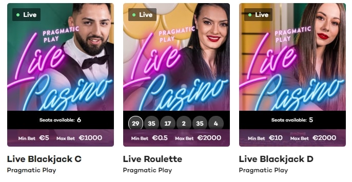 Live Casino at 21.com