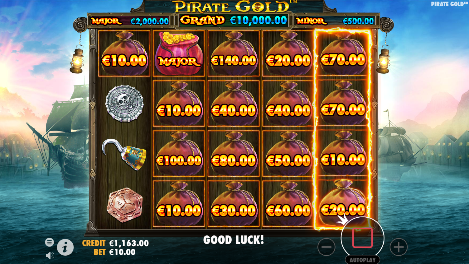 Pirates Gold money bags
