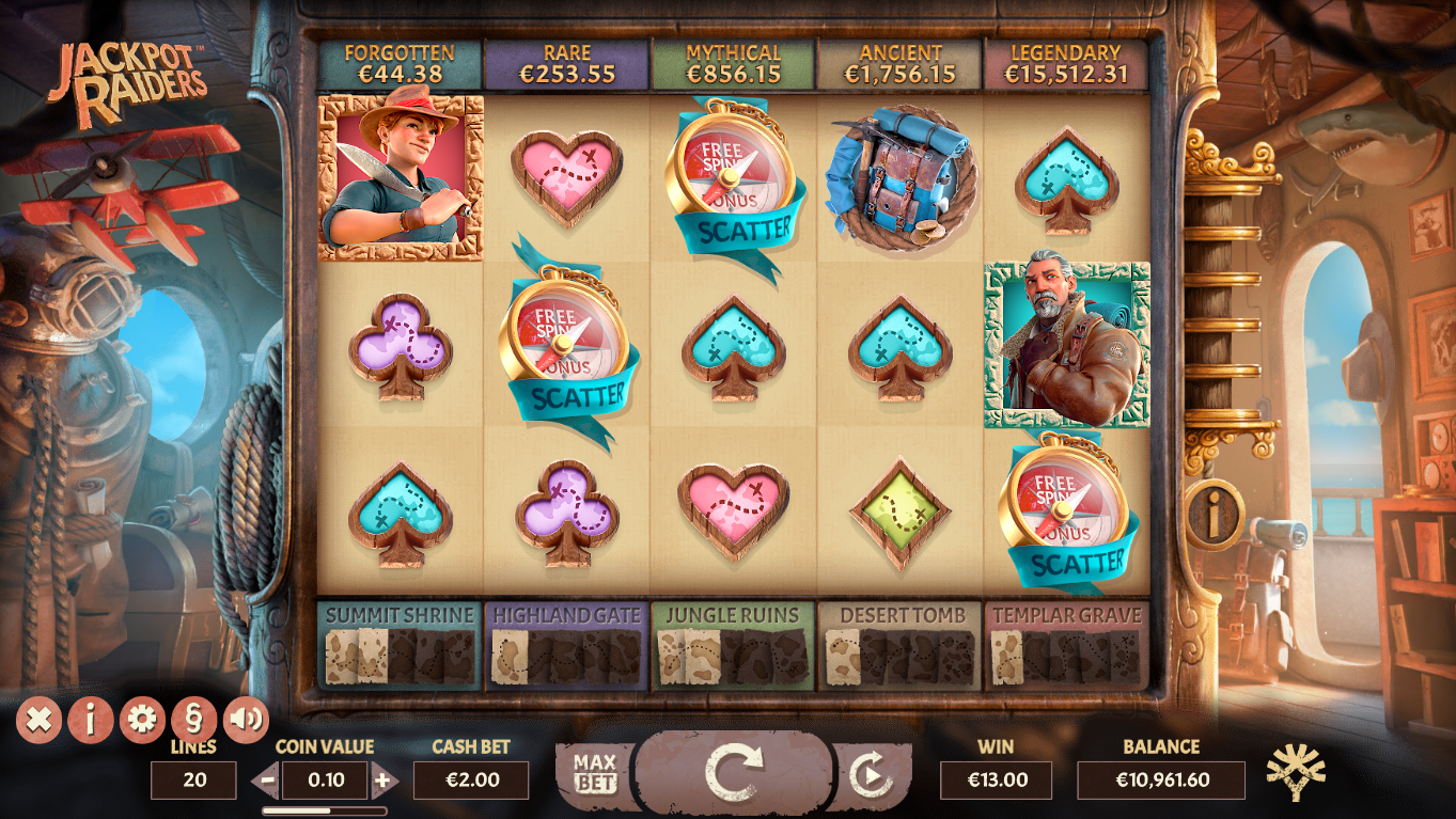 Scatter Symbol Feature - Jackpot Raiders 