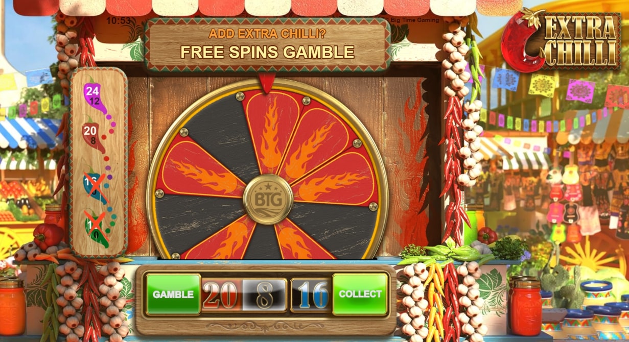 Free Spins gamble on Extra Chilli - Red Wheel