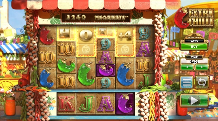 Hitting Free Spins in Base Game of Extra Chilli