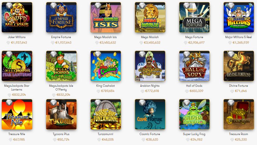 Jackpots at InterCasino