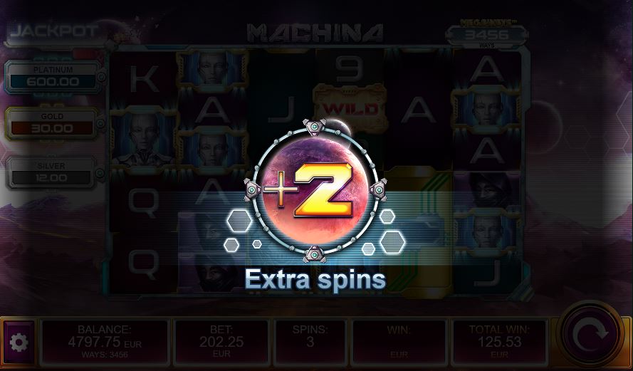 Plus 2 free spins in Machina MegaWays