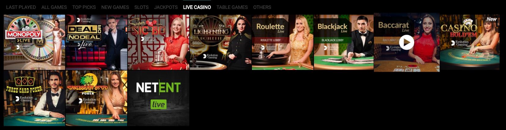 Live Casino at Voodoo Dreams