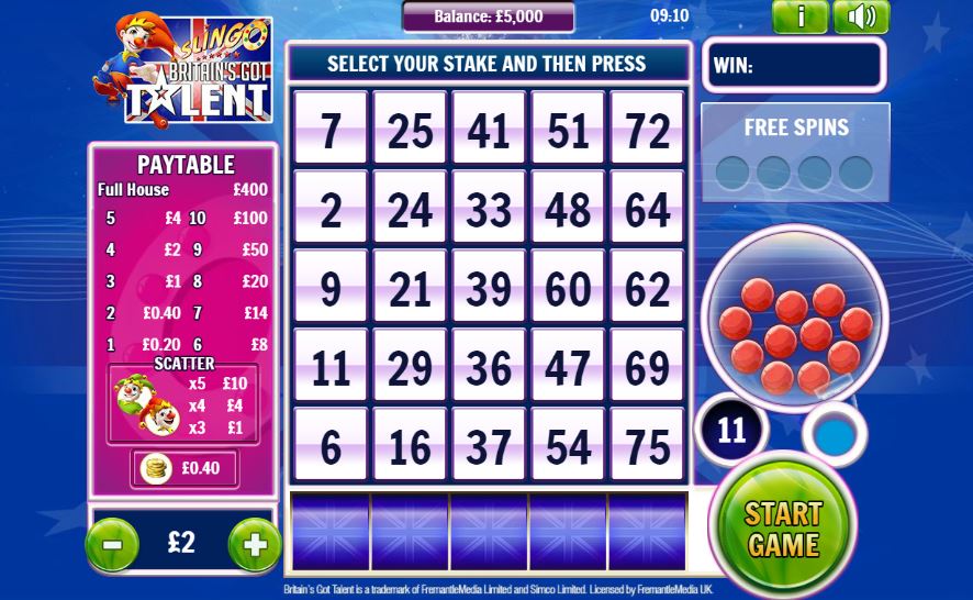 Britains got Talent Game play