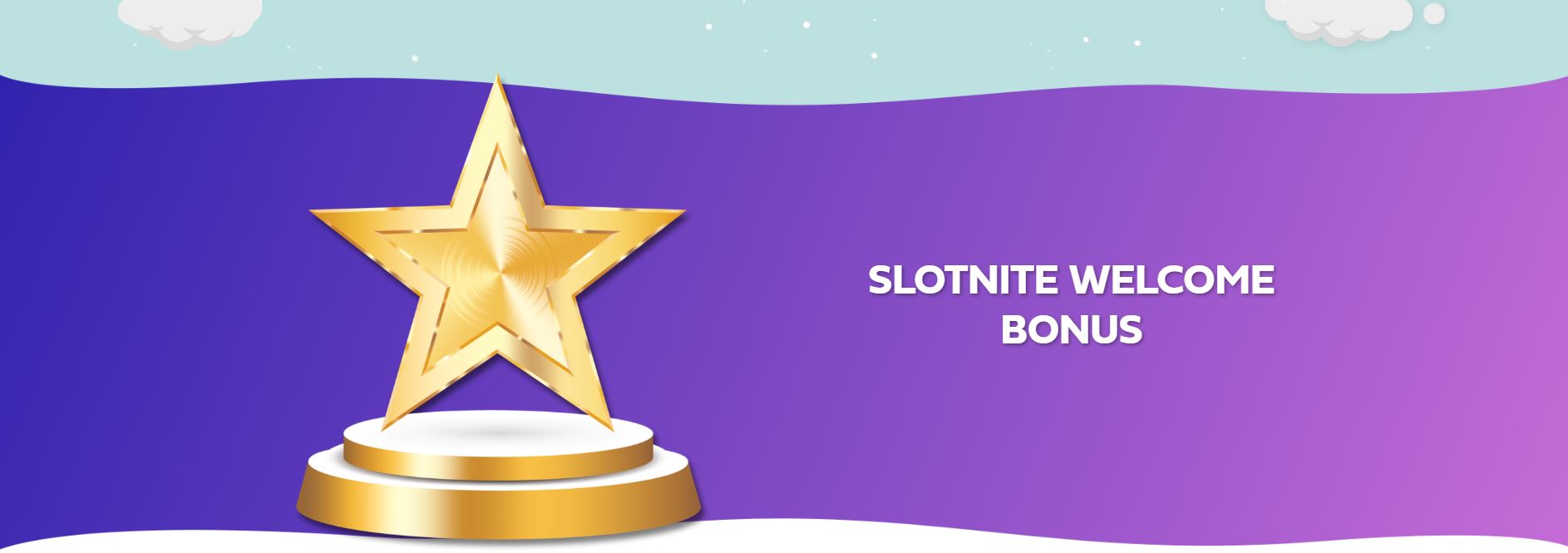 Welcome bonus page at Slotnite