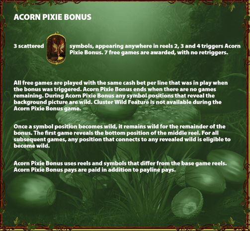 Acorn Pixie Bonus