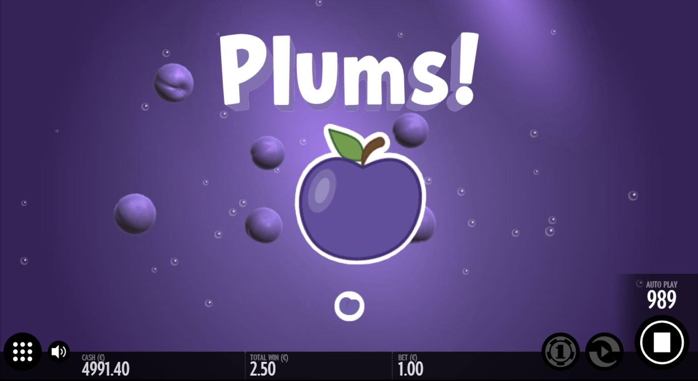 Plums free spins starting in Fruti Warp