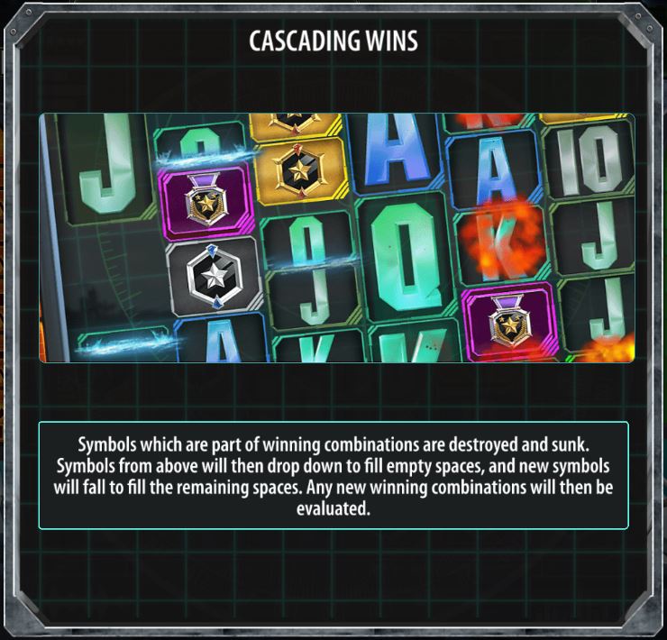 Cascading win in Battleship Direct Hit!