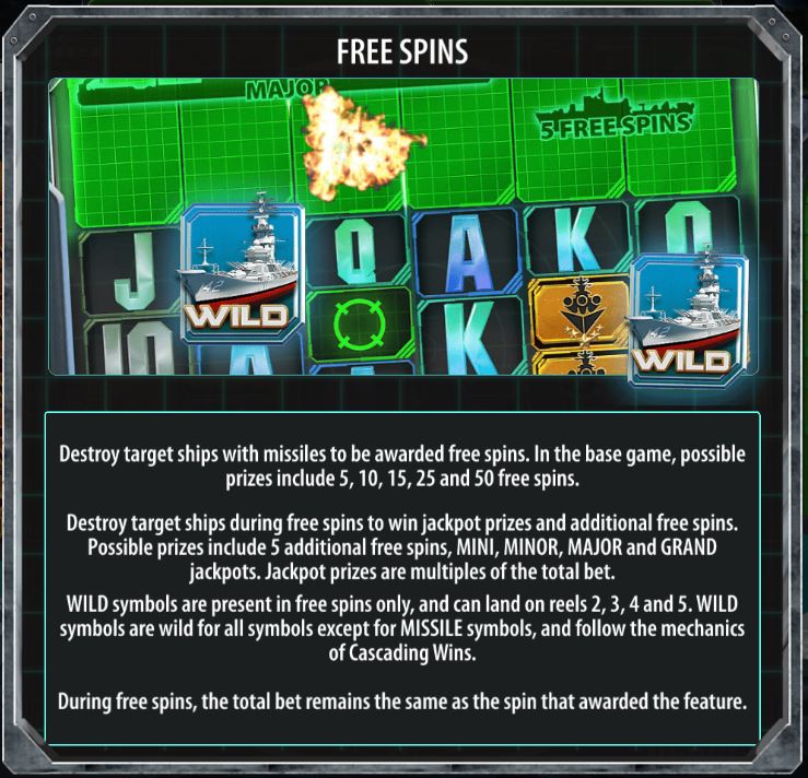 Free Spins in Battleship Direct Hit!