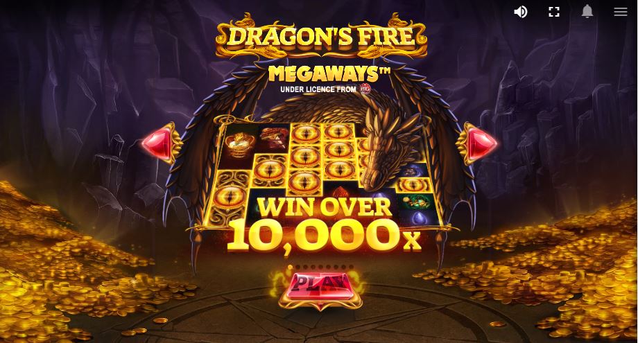 Loading Screen of in Dragons Fire MegaWays