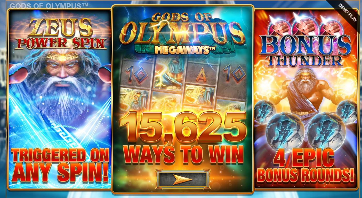Gods of Olympus Megaways Loading Screen