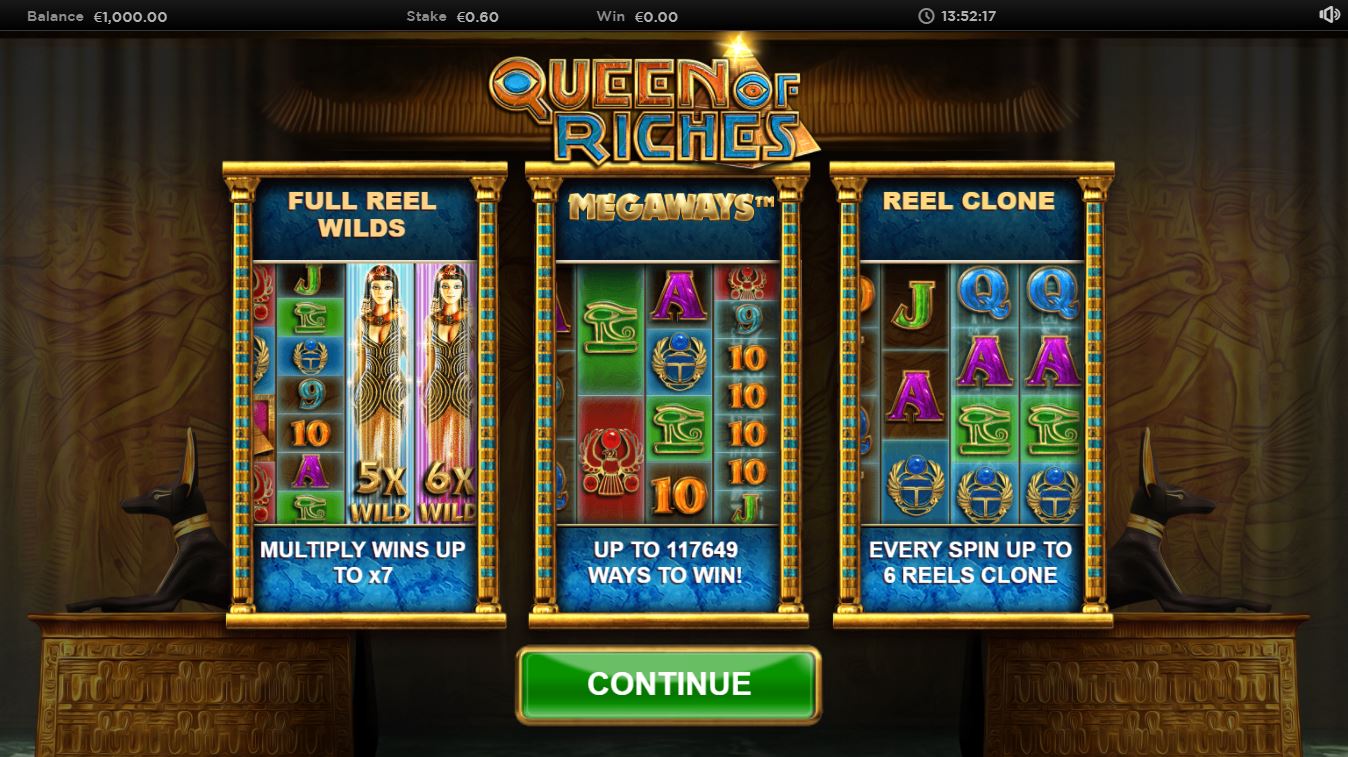Queen of Riches loading page