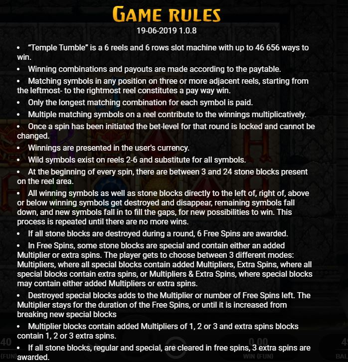 Game rules