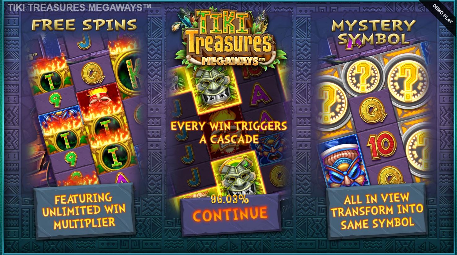 Features in Tiki Treasures Megaways