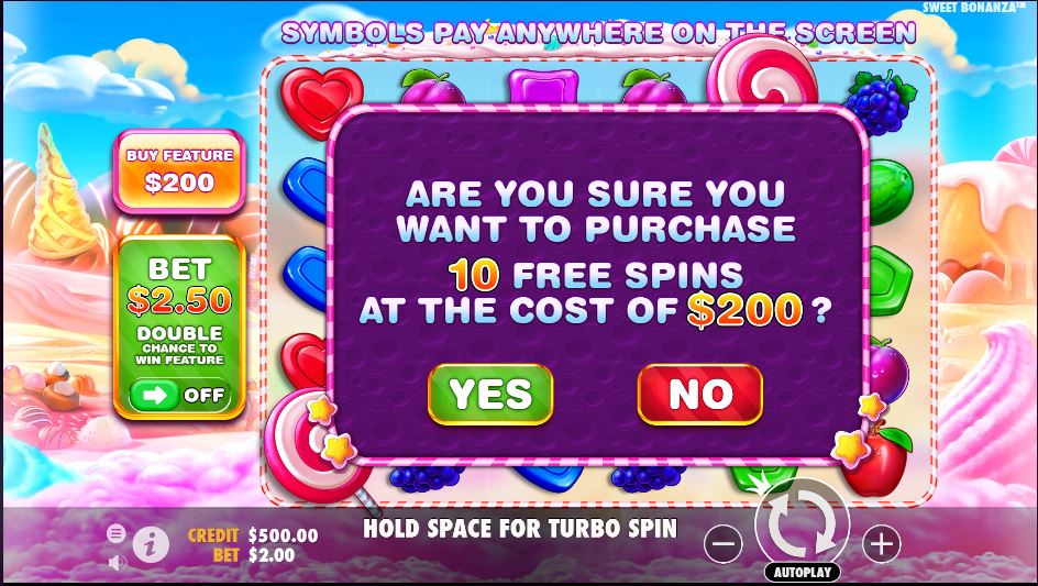 bonus buy-in sweet bonanza