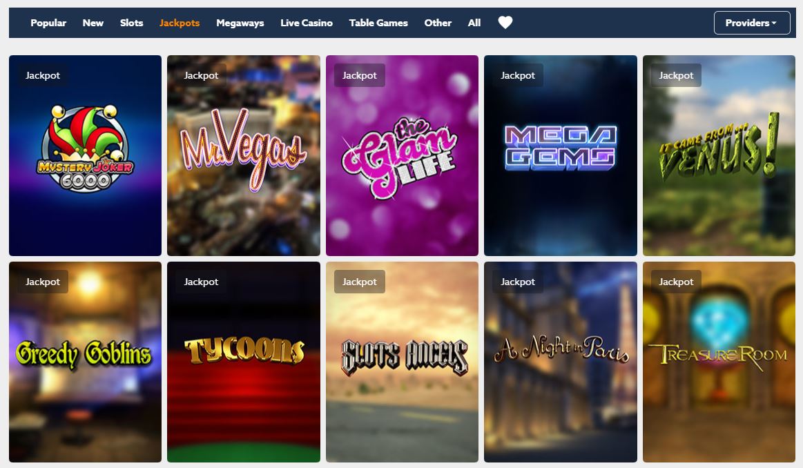 Scatters Casino Jackpot Games