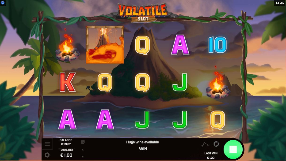 volatile slot base game
